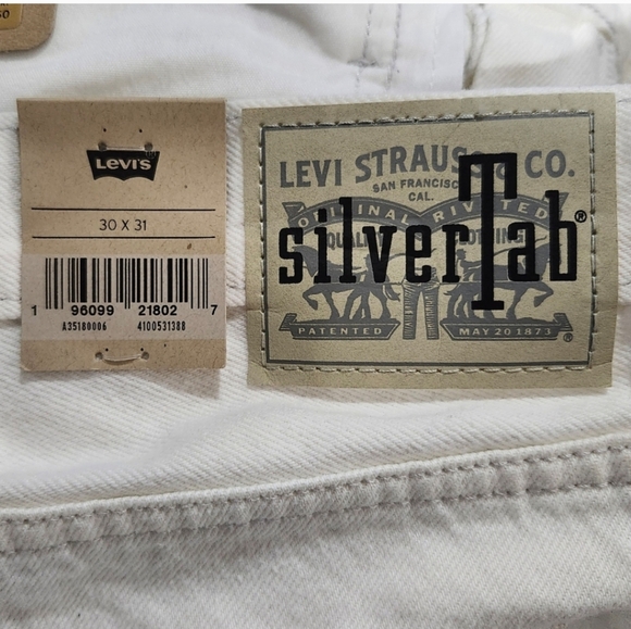 Levi's Women's Silver Tab '94 Baggy White Jeans Size 30x31 - Picture 8 of 12